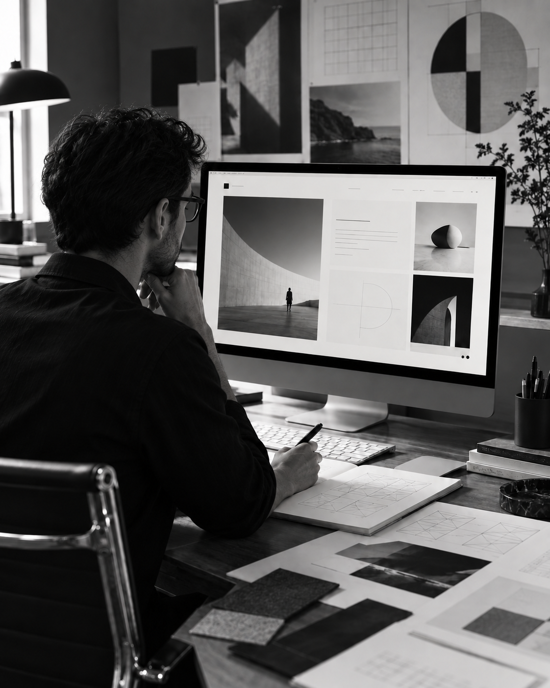 Designer concevant une expérience web élégante