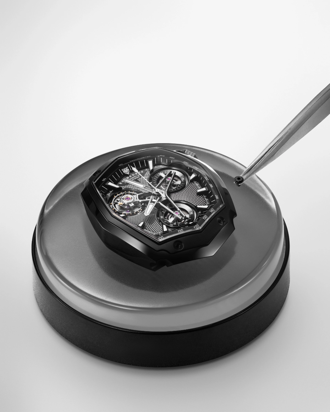 Cadran de montre noir